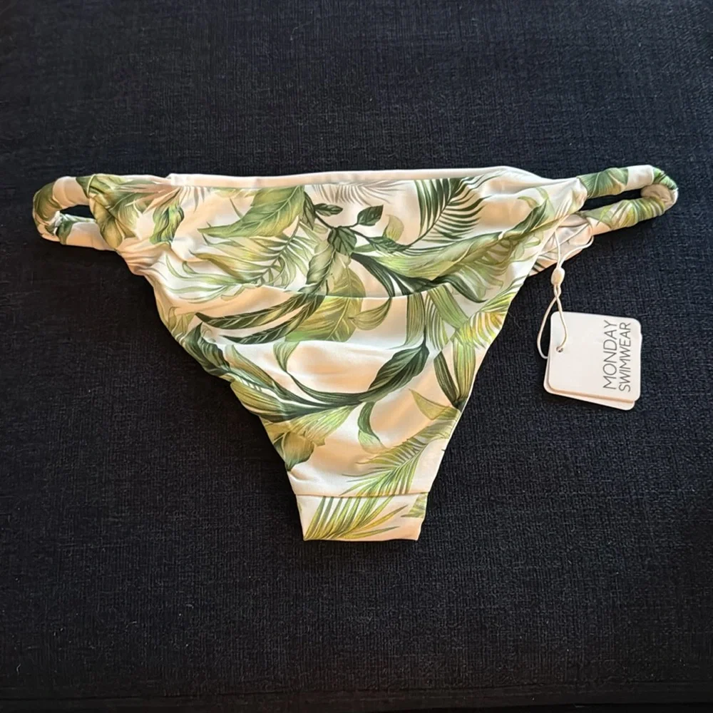 NWT Monday Swimwear Tulum Bottoms in Palm